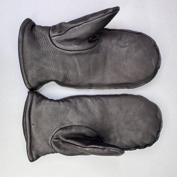 Deerskin Leather Mittens with Polyester Lining - Picture 2 of 4